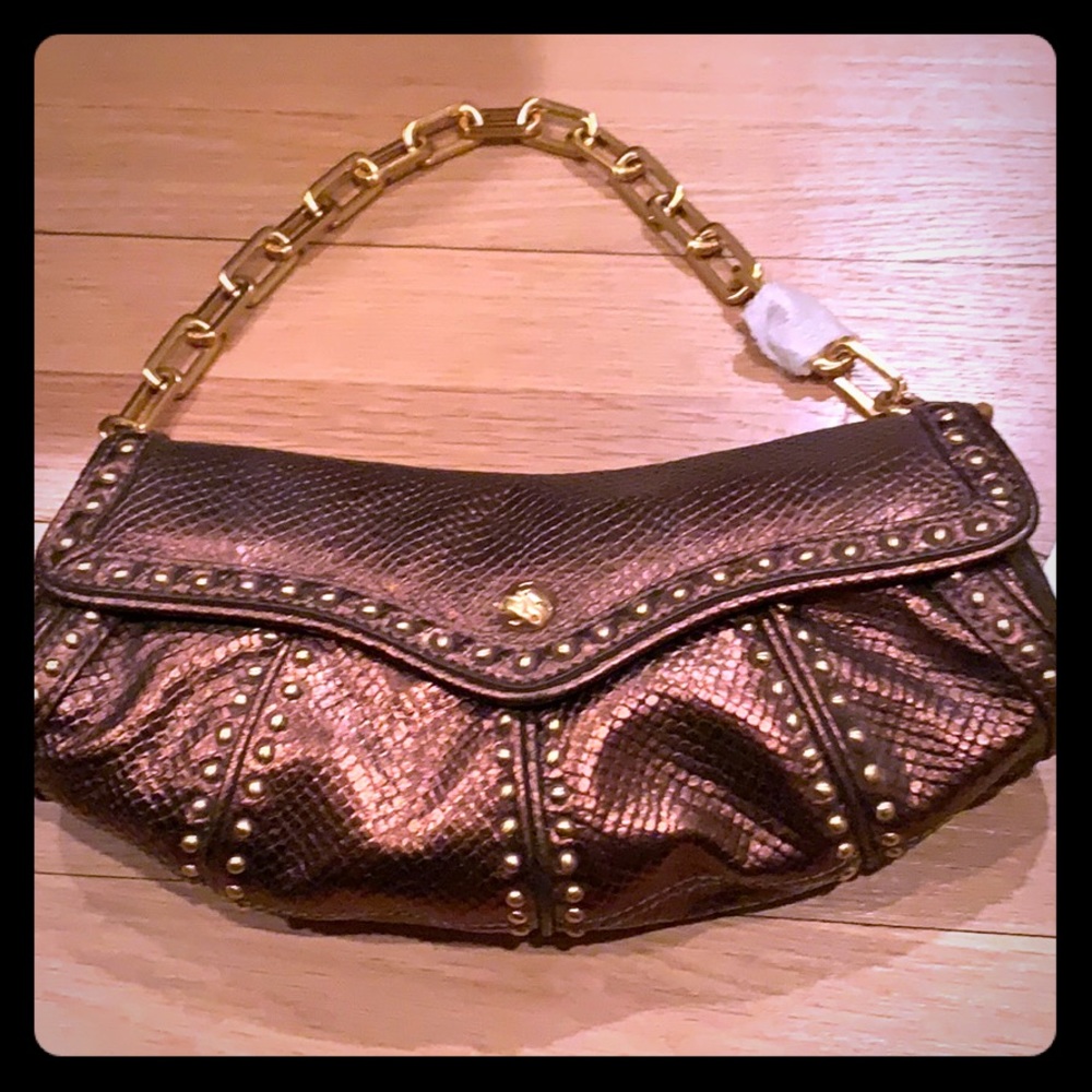 Metallic hand bag